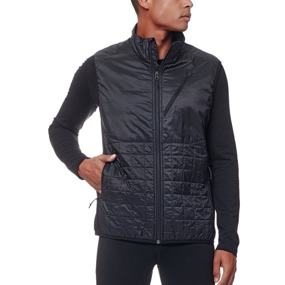 Icebreaker Mens Black Helix Merinoloft Zip Quilted Vest Gorpcore Sustainable XL